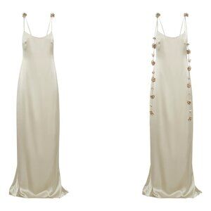 NWT! Meshki Elenora Rose Gown in Champagne - Size S